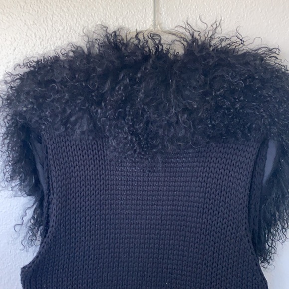 BELLDINI Chunky Knit Goat Fur Cardigan - Picture 5 of 15